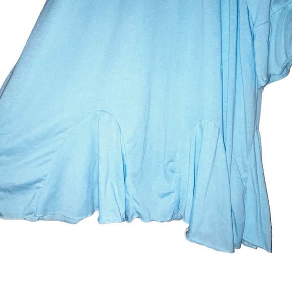 Baby Blue Off the Shoulder Tunic - Picture 3 of 5